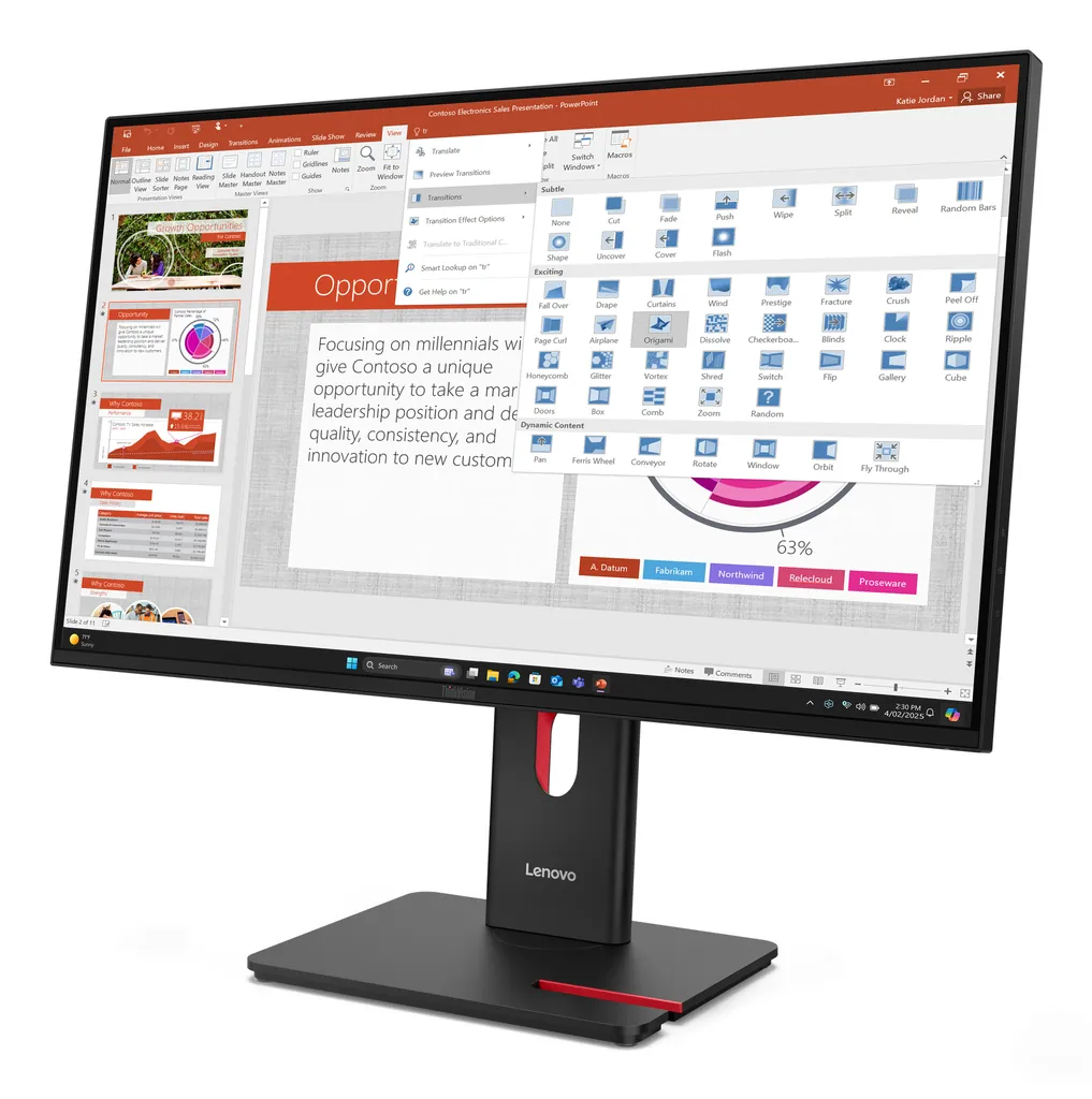 Lenovo ThinkVision T27-40 | 27" Monitor | Full HD  - Ansicht 3