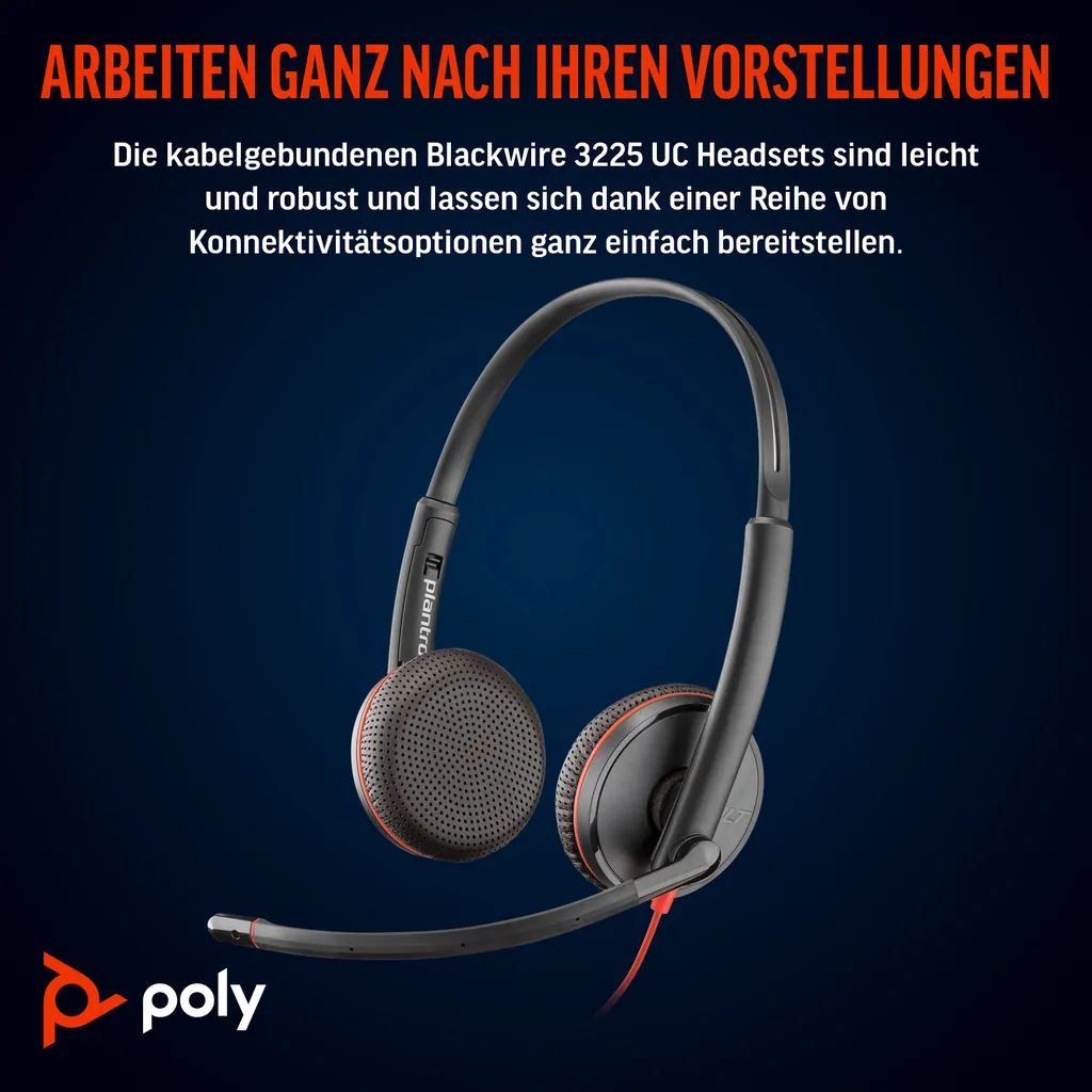 HP Poly Blackwire 3225 | Headset | USB-C & 3,5 mm - Ansicht 3