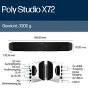 HP Poly Studio X72 | All-in-One Videobar | 4K - Ansicht 3