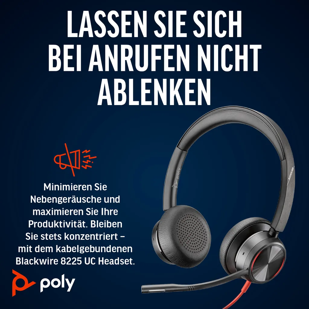 HP Poly Blackwire 8225 | USB-C Headset | Stereo - Ansicht 4