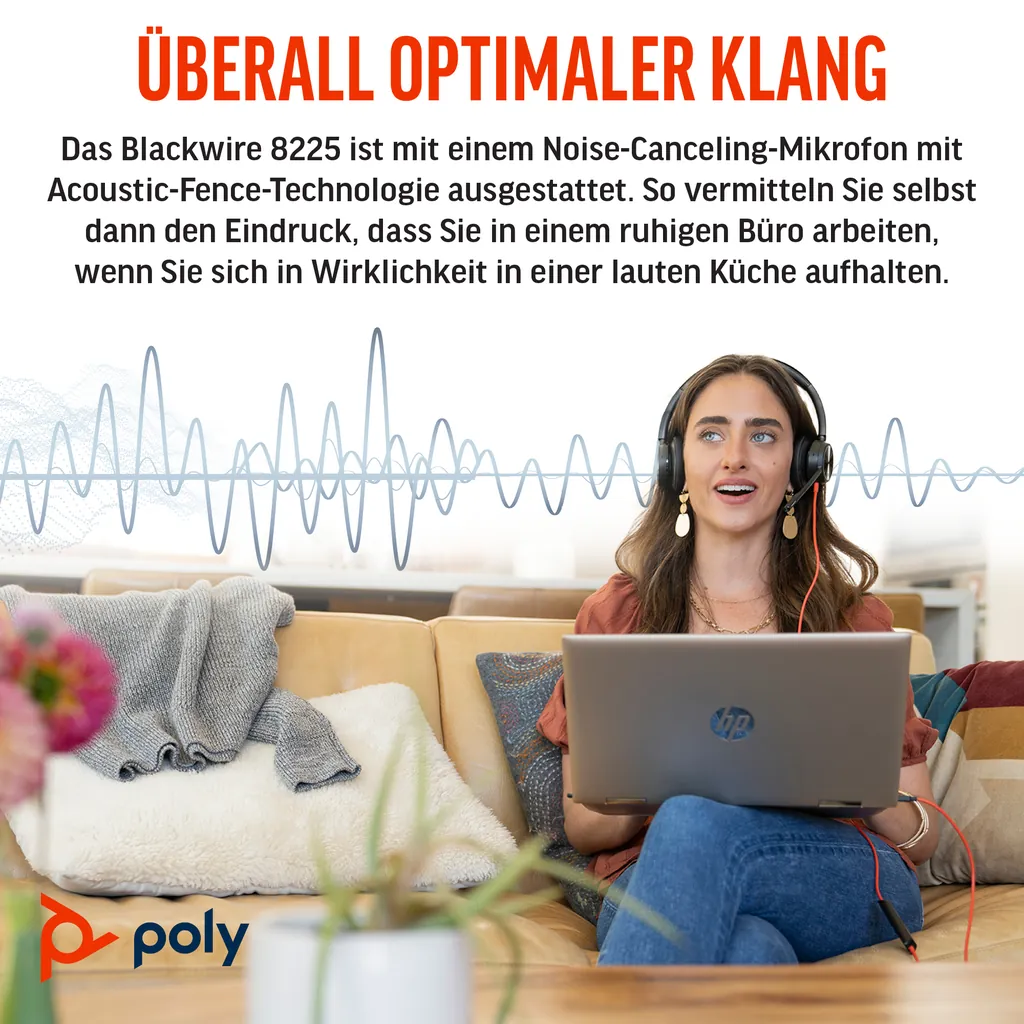 HP Poly Blackwire 8225 | USB-C Headset | Stereo - Ansicht 5