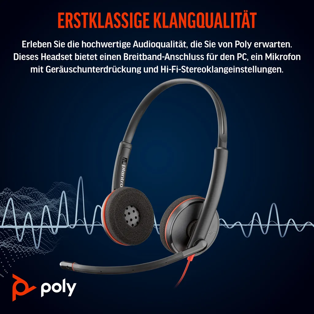 HP Blackwire 3220 | USB-C Headset | Stereo On-Ear - Ansicht 3