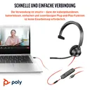 HP Poly Blackwire 3315 | Mono Headset | USB-C - Ansicht 3