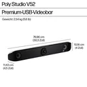 HP Poly Studio V52 | USB Video Bar | 4K 20MP - Ansicht 4