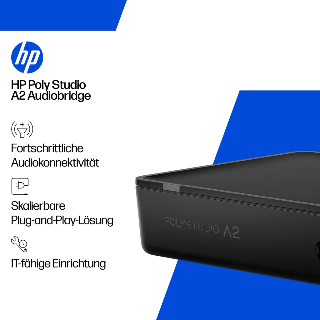 HP Poly Studio A2 | Audio Bridge | PoE++ & Mic-Kab - Ansicht 4