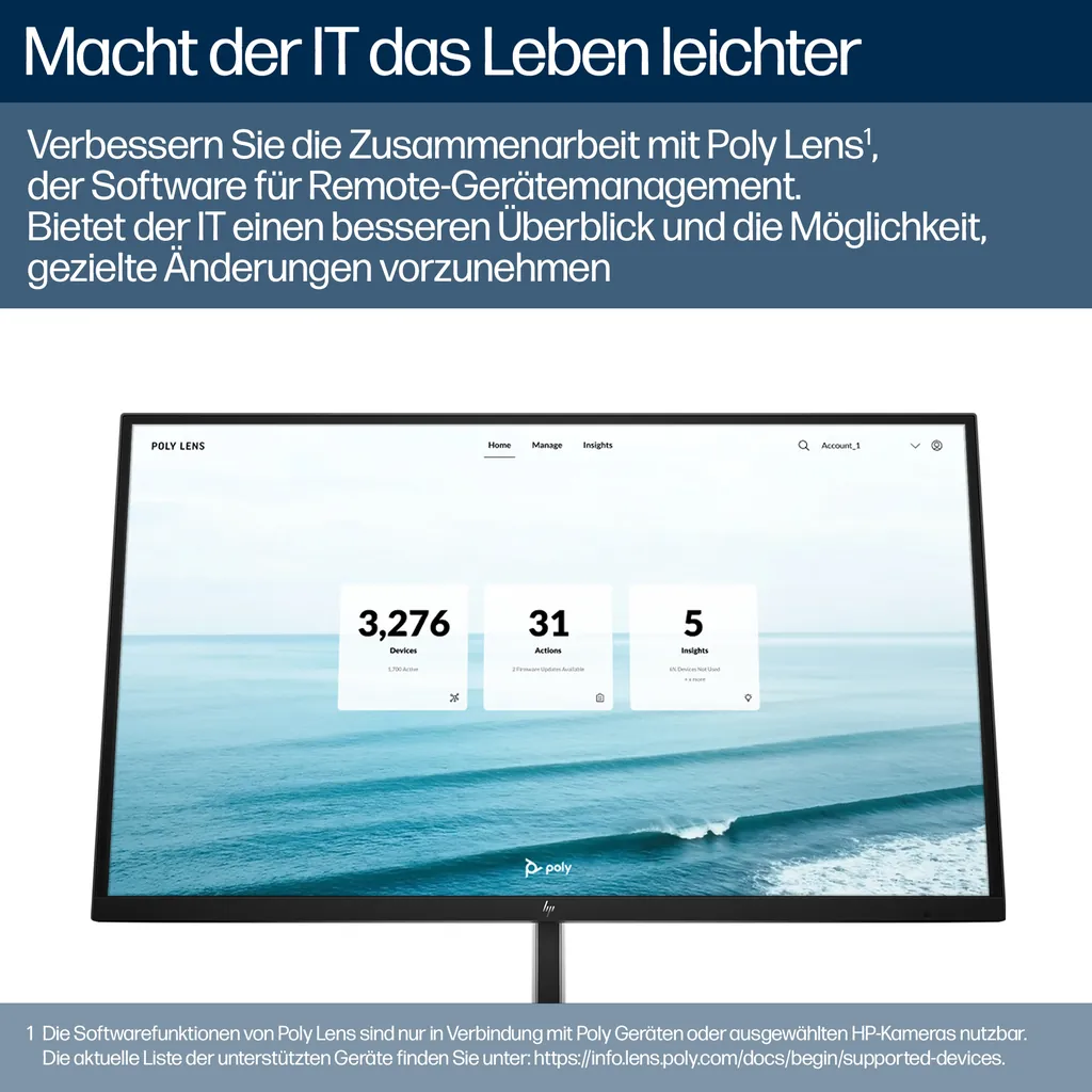 HP Poly Studio E60 | PTZ Konferenzkamera | 4K 60fp - Ansicht 5