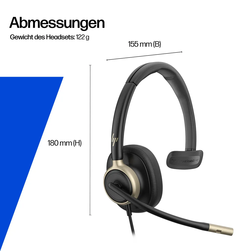 HP Poly Mission 815 | Mono Headset | USB-A/C - Ansicht 4