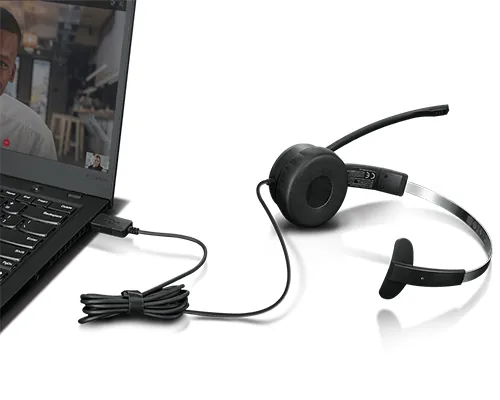 Lenovo 100 Mono | USB Headset | On-Ear - Ansicht 4
