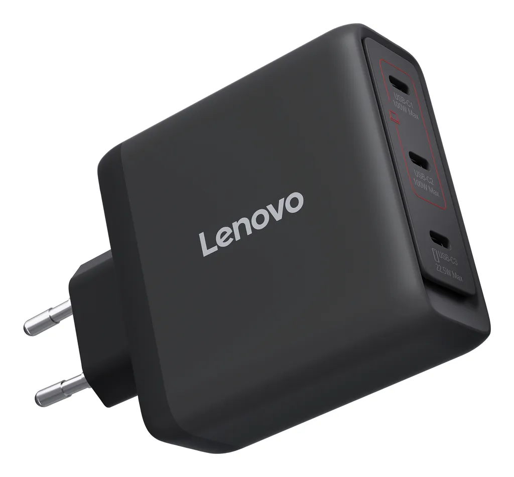 Lenovo GaN-Netzteil 100W | 3x USB-C | Schwarz EU - Ansicht 4