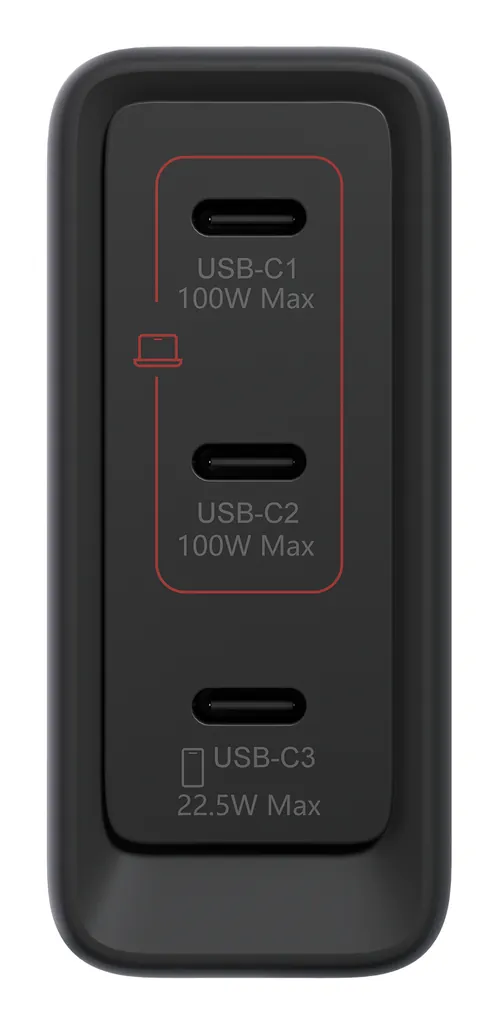 Lenovo GaN-Netzteil 100W | 3x USB-C | Schwarz EU - Ansicht 7