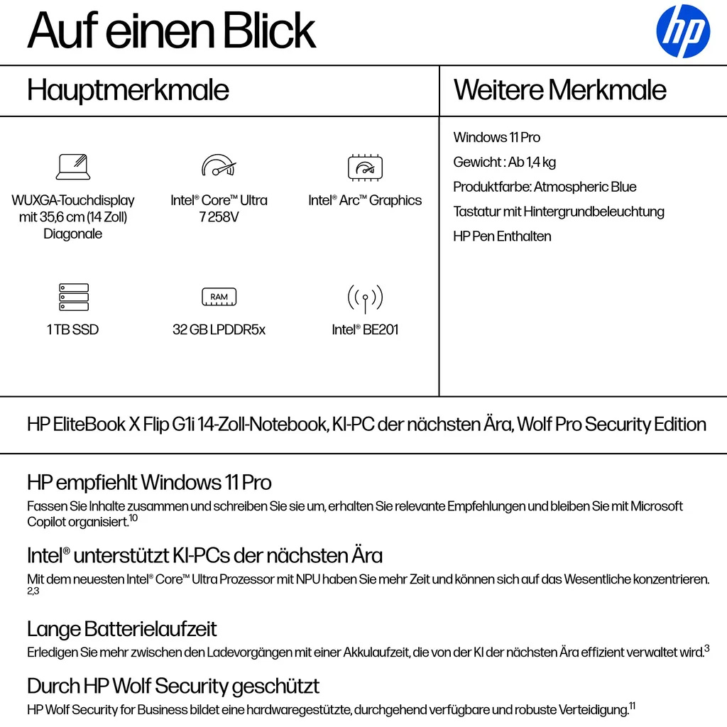 HP EliteBook X Flip G1i | 14" 2-in-1 Laptop | Ultr - Ansicht 5