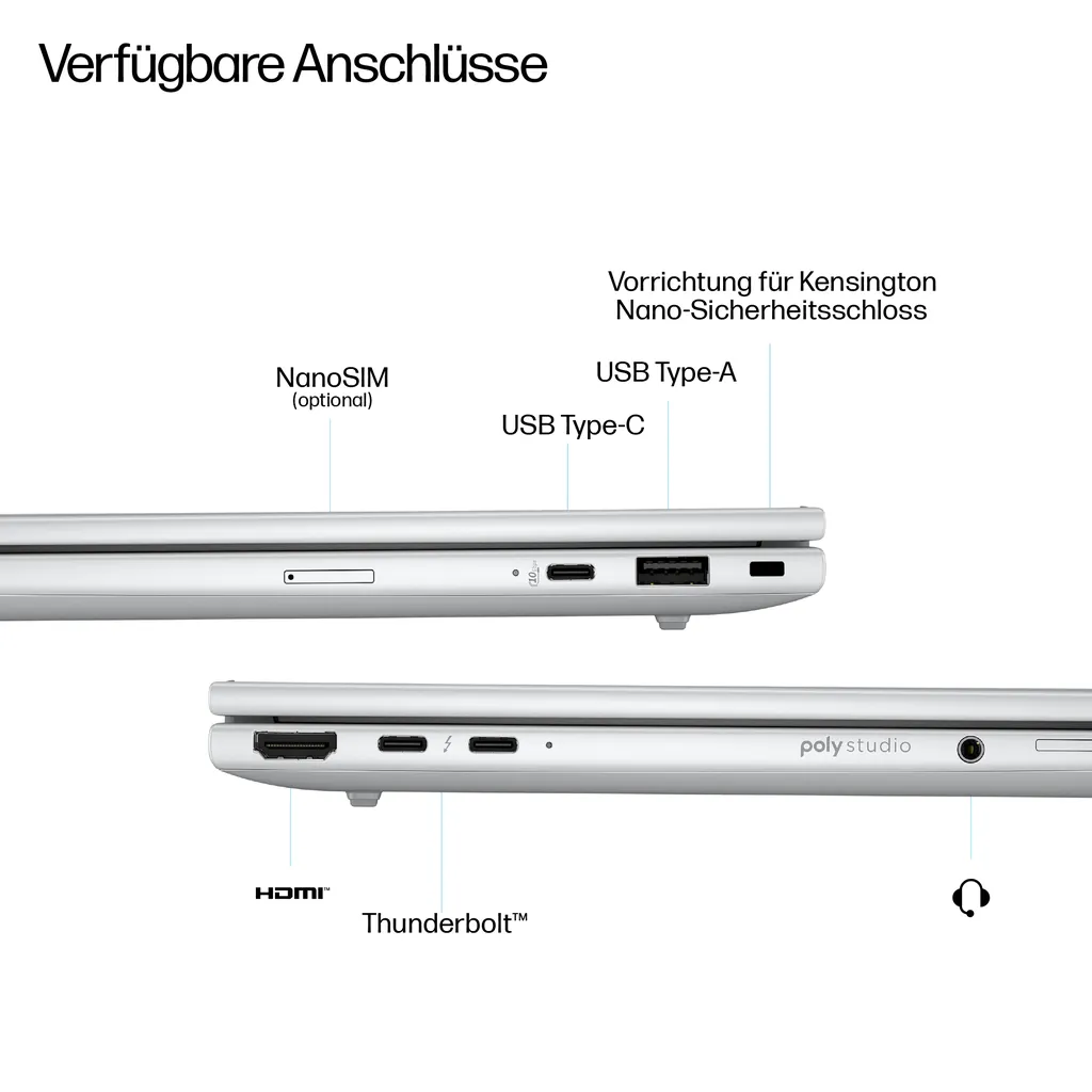 HP EliteBook 8 G1i | 14" AI-Laptop | Ultra 5 226V - Ansicht 3