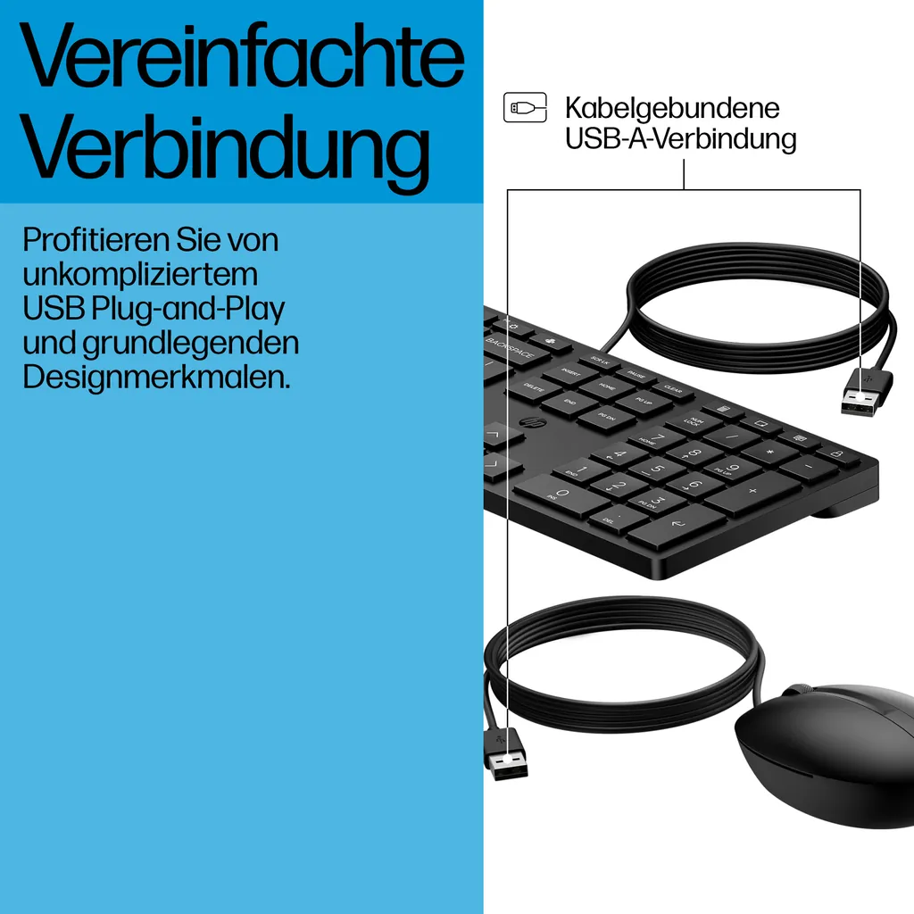 HP Wired 320MK | Tastatur-Maus-Set | Spanisch - Ansicht 6