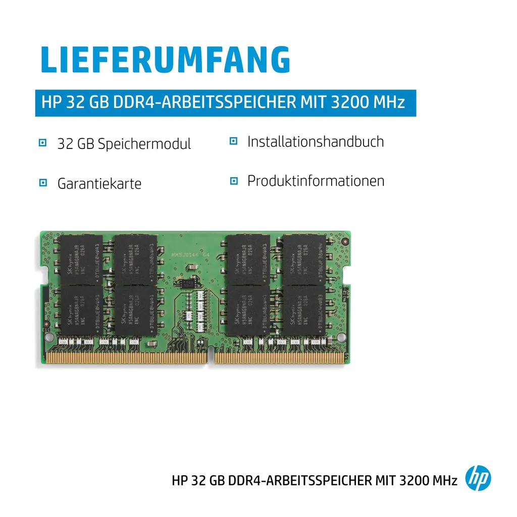 HP 32GB DDR4 | SO-DIMM RAM | 3200MHz PC4-25600 - Ansicht 4
