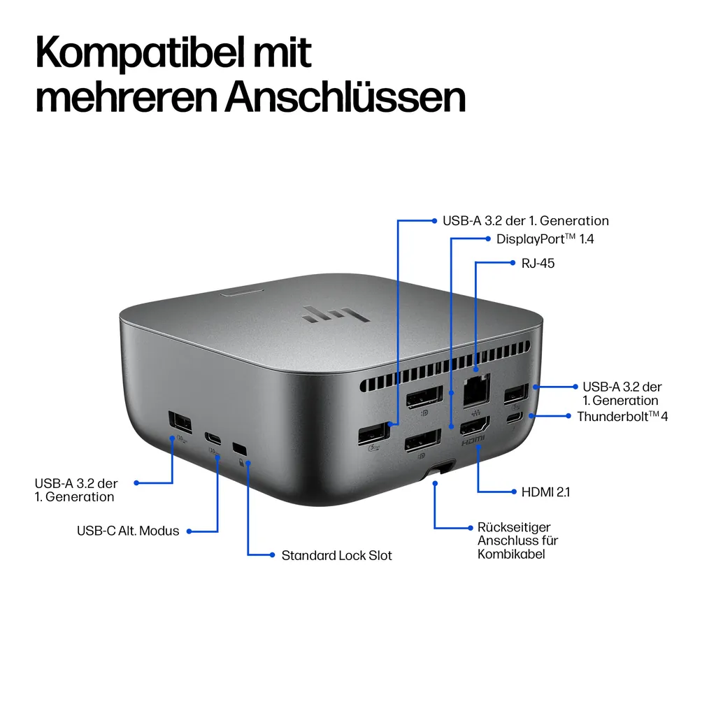 HP Thunderbolt 4 100W G6 Dock | TBT4 Docking Stati - Ansicht 6
