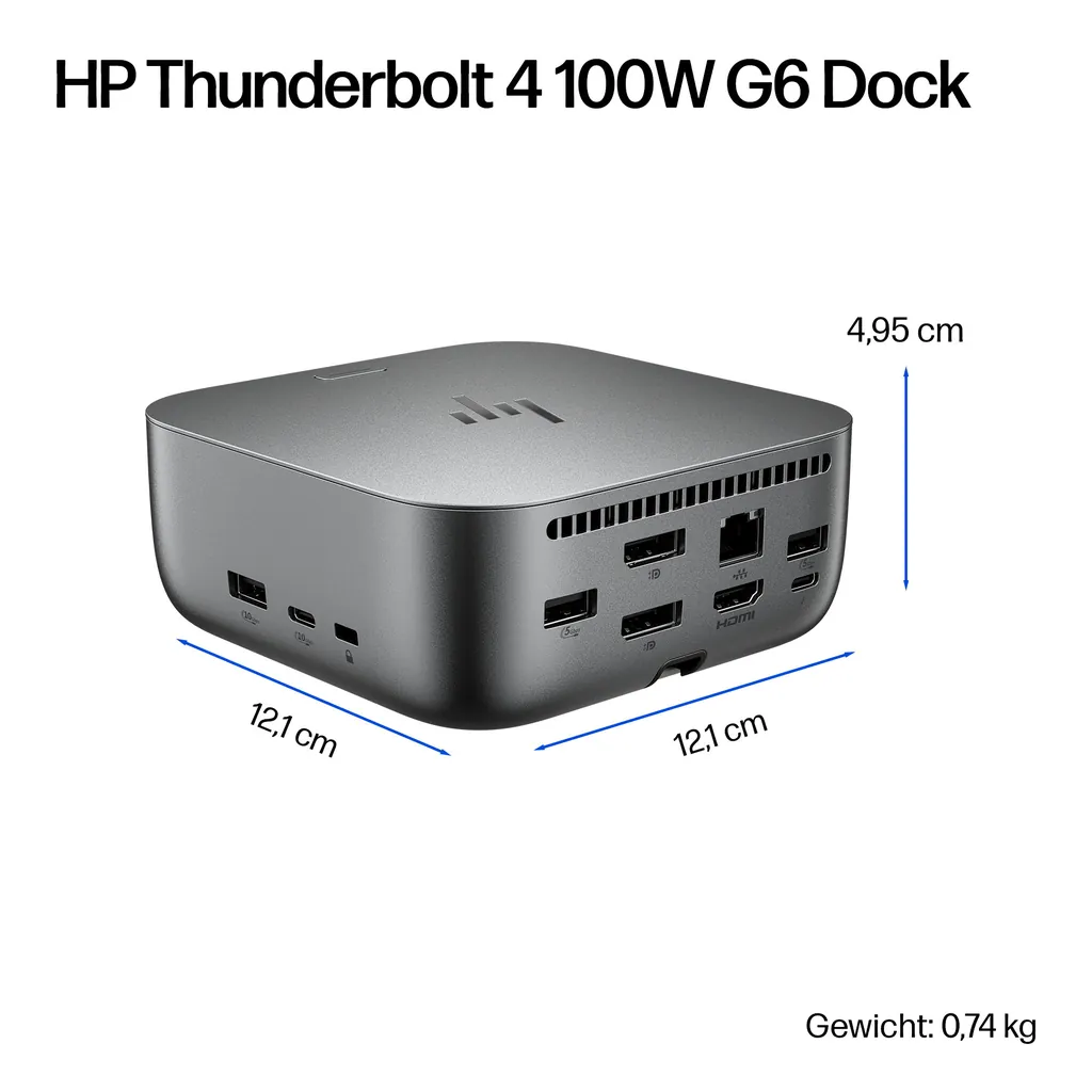 HP Thunderbolt 4 100W G6 Dock | TBT4 Docking Stati - Ansicht 7