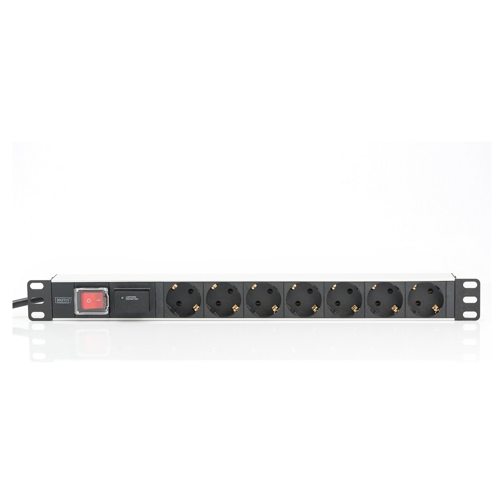 Digitus 19" Steckdosenleiste 1U | 7-fach | 16A 250V