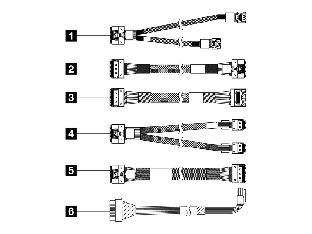 Lenovo ThinkSystem SR650 V3 | Speicherkabel-Kit | 2.5" SAS/SATA