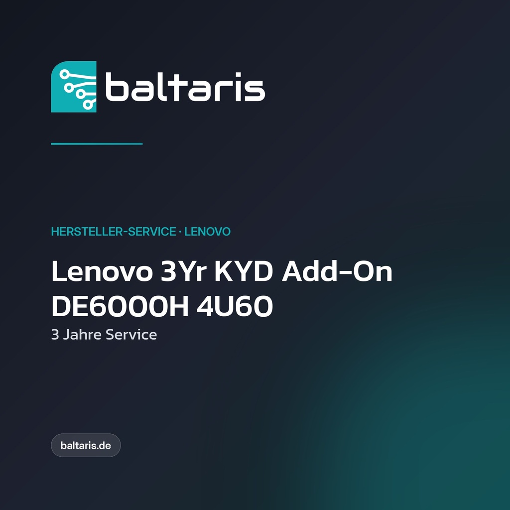 Lenovo 3Yr KYD Add-On DE6000H 4U60 | 3 Jahre Service | Festplatteneinbehalt