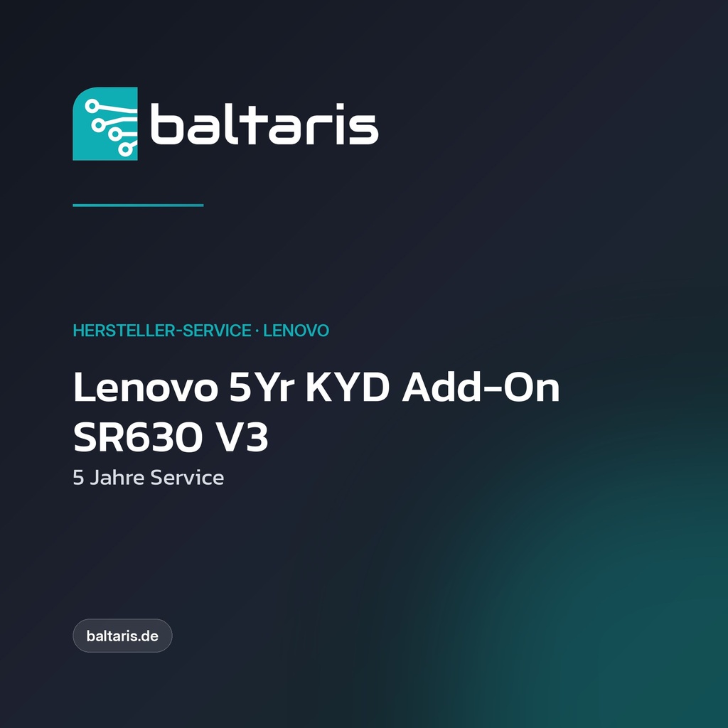 LENOVO 5Yr KYD Add-On SR630 V3 | 5 Jahre Service | Festplatteneinbehalt