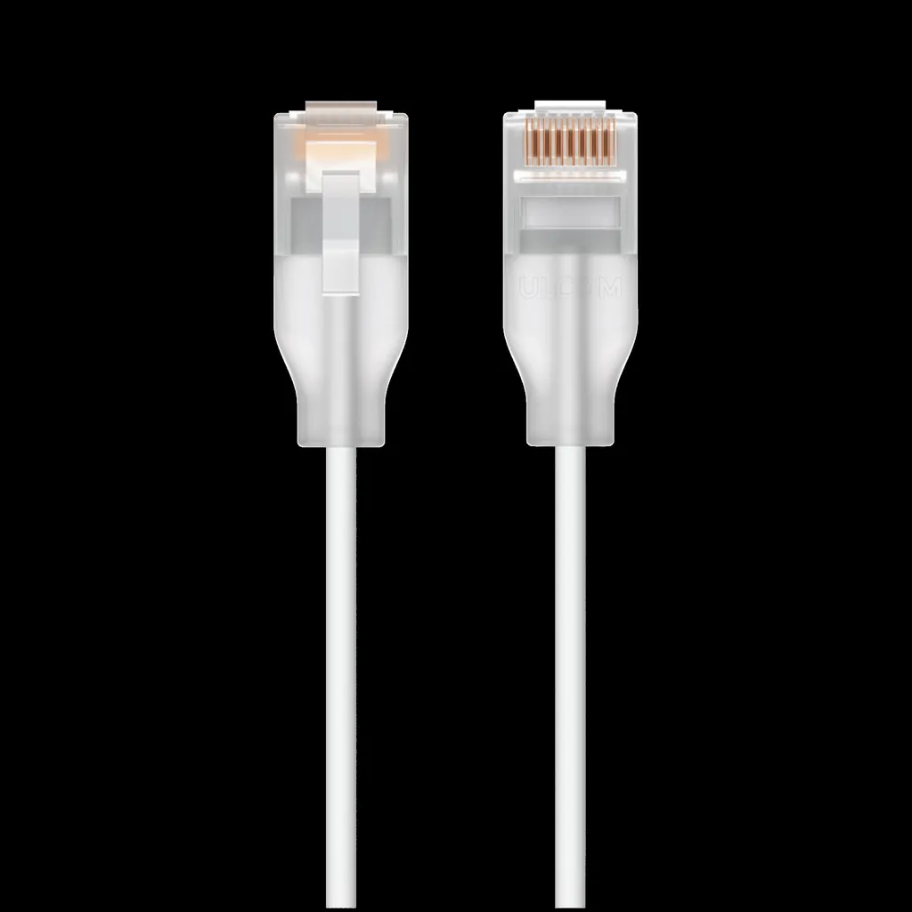 UBIQUITI UniFi Etherlighting Patch | CAT6 2m weiß | PoE++ nano-dünn