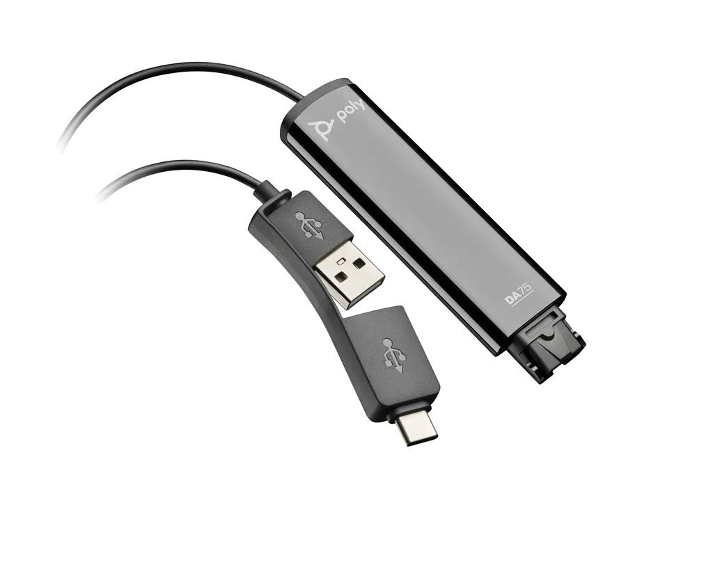 HP Poly DA75 | USB-C Headset Adapter | QD-Anschluss