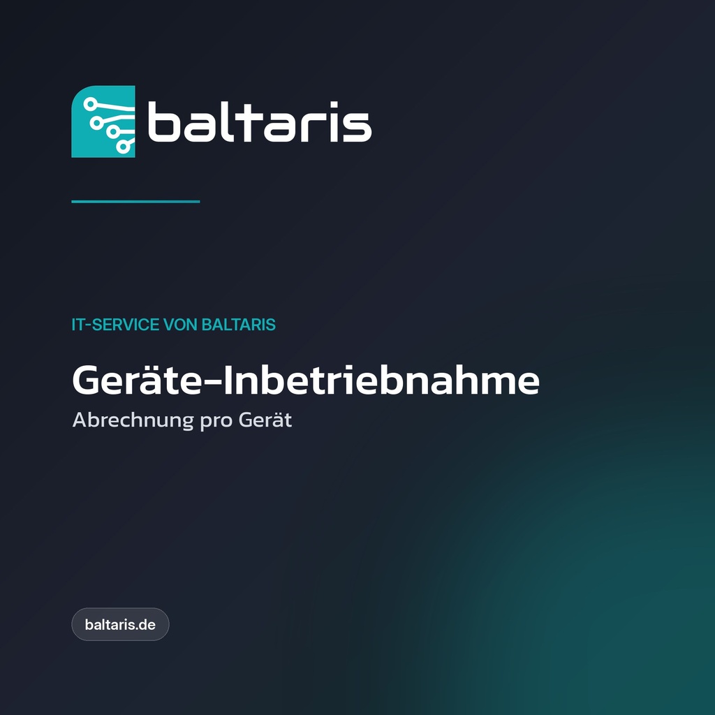 Geräte-Inbetriebnahme (pro Gerät)