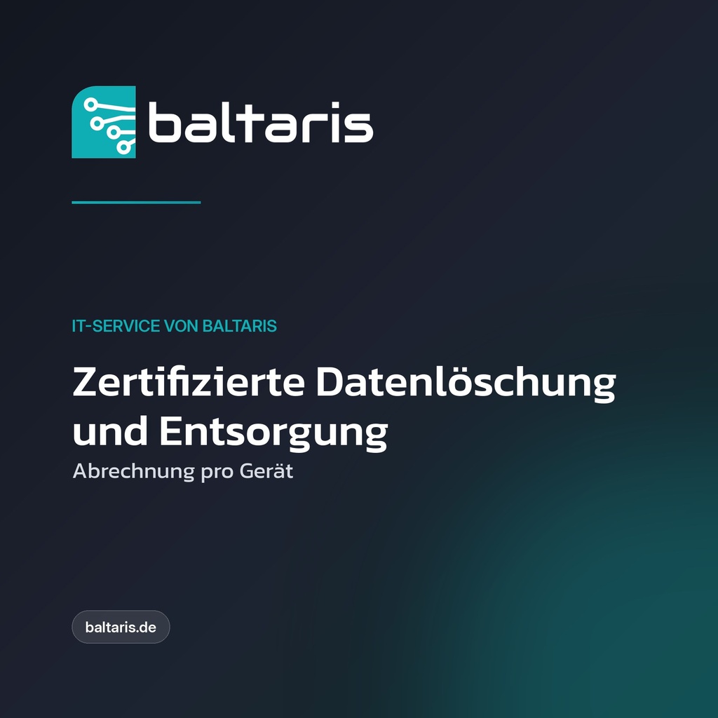 Zertifizierte Datenlöschung & Entsorgung (pro Gerät)