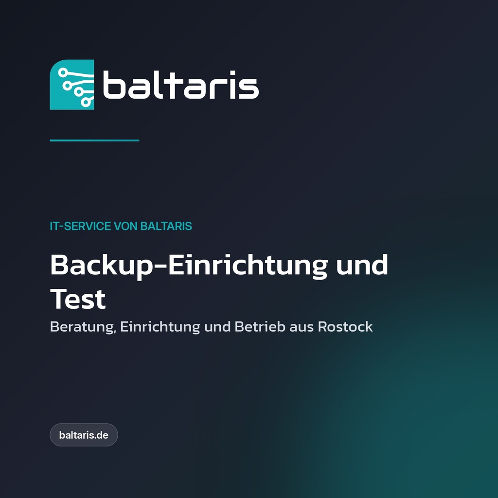 Backup-Einrichtung & Test