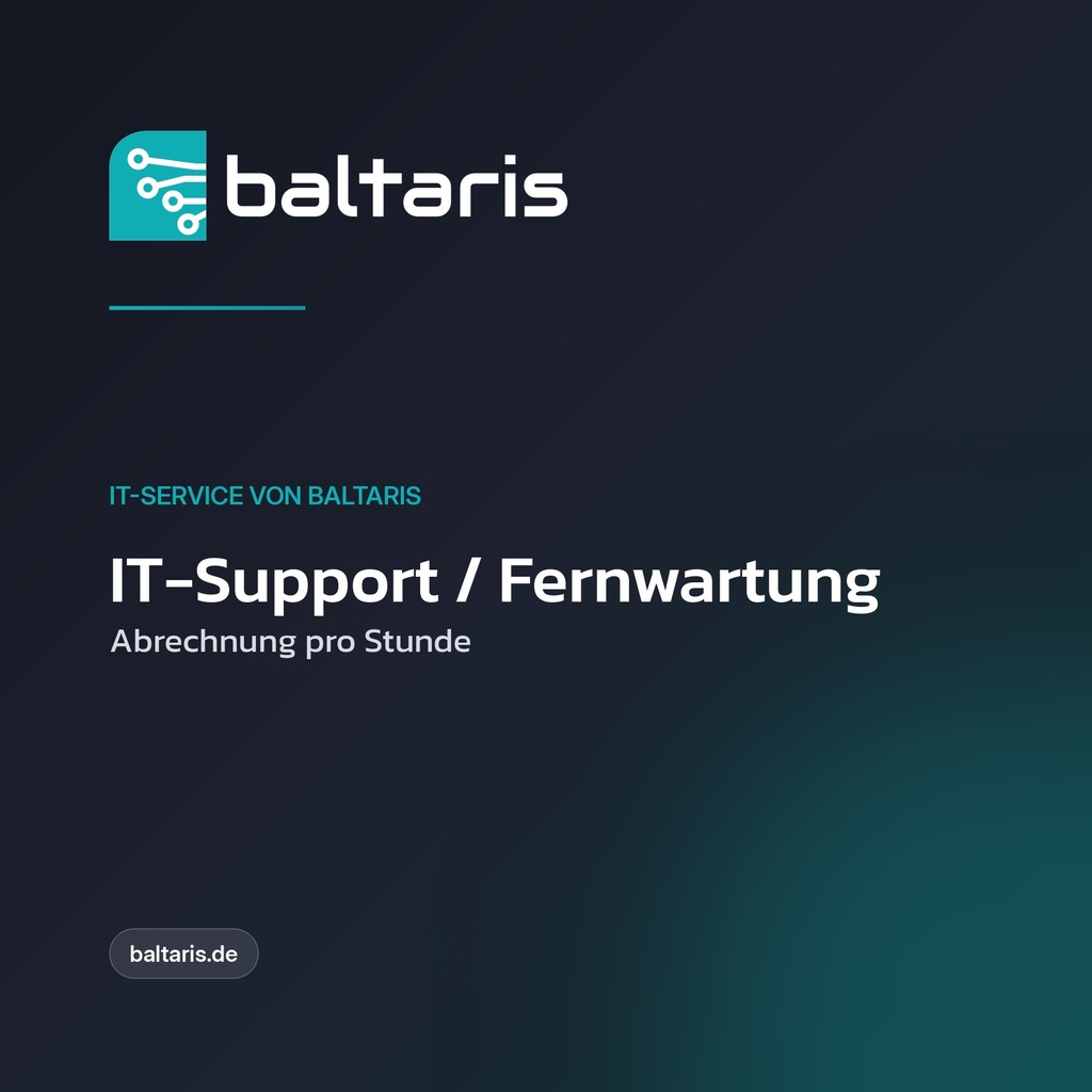 IT-Support / Fernwartung (pro Stunde)