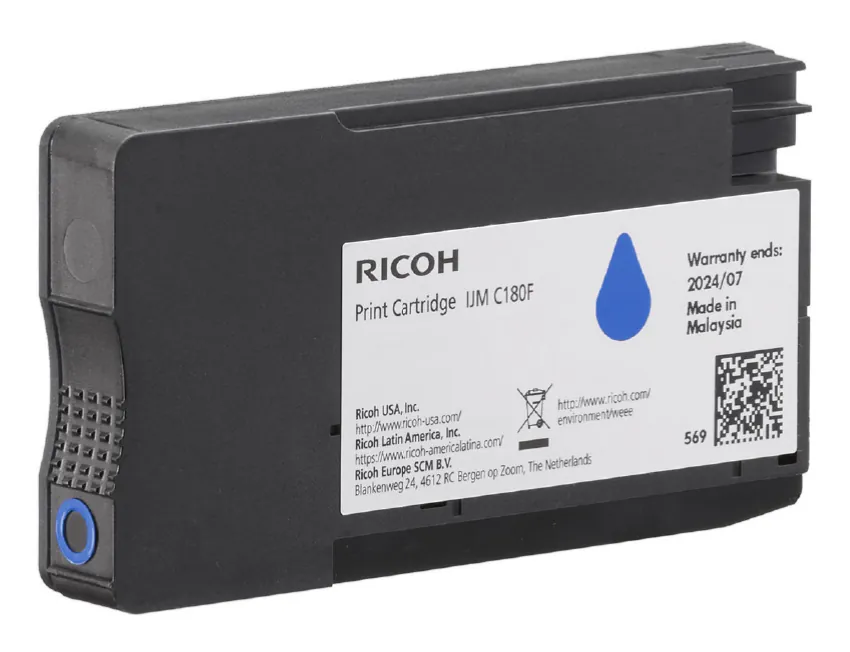 [PCS8977271] RICOH IJM C180F | Cyan Tintenpatrone | 1600 Seiten