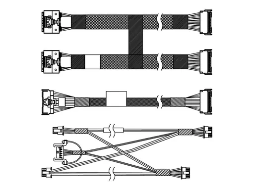 Lenovo ThinkSystem SR650 V3 | 2.5" NVMe Speicherkabel-Kit | SlimSAS