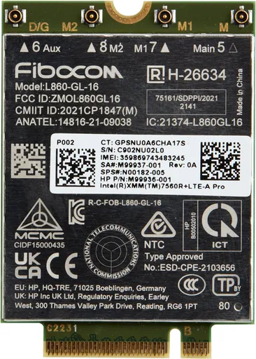 HP Intel XMM 7560 R+ | LTE Modem | M.2 150 Mbps