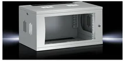 RITTAL 19" Wandgehäuse FlatBox, 6 HE, 600 x 600 mm, hellgrau RAL 7035