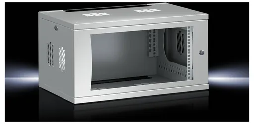 RITTAL 19" Wandgehäuse FlatBox, 6 HE, 600 x 600 mm, hellgrau RAL 7035