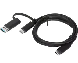 Lenovo Hybrid USB-C Kabel | USB-A Adapter | 1 m